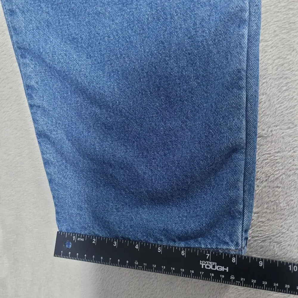 L.L.Bean Relaxed Fit Flannel Lined Jeans Mens 38x30 Blue Med Wash Denim Cotton